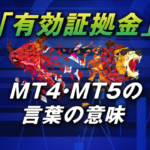 MT4・MT5の「有効証拠金」の言葉の意味